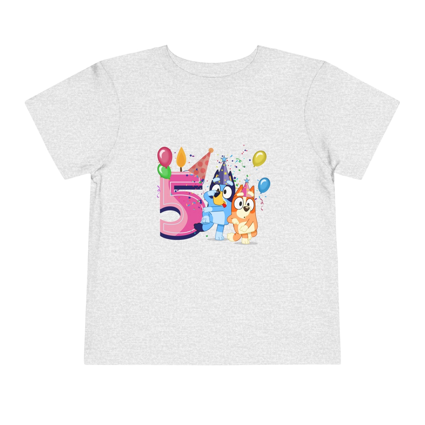 5th Birthday Toddler Short Sleeve Tee