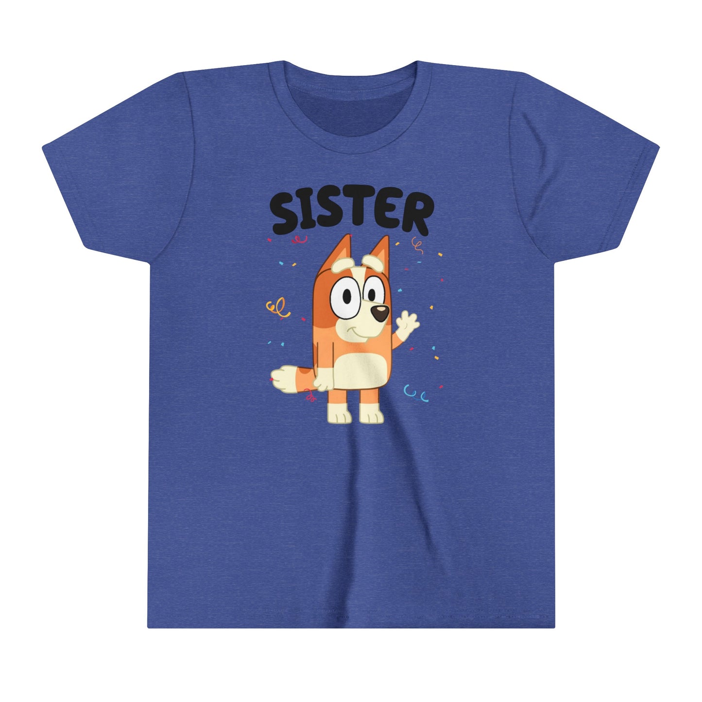 Sister Bluey Birthday youth short sleeve Tshirt