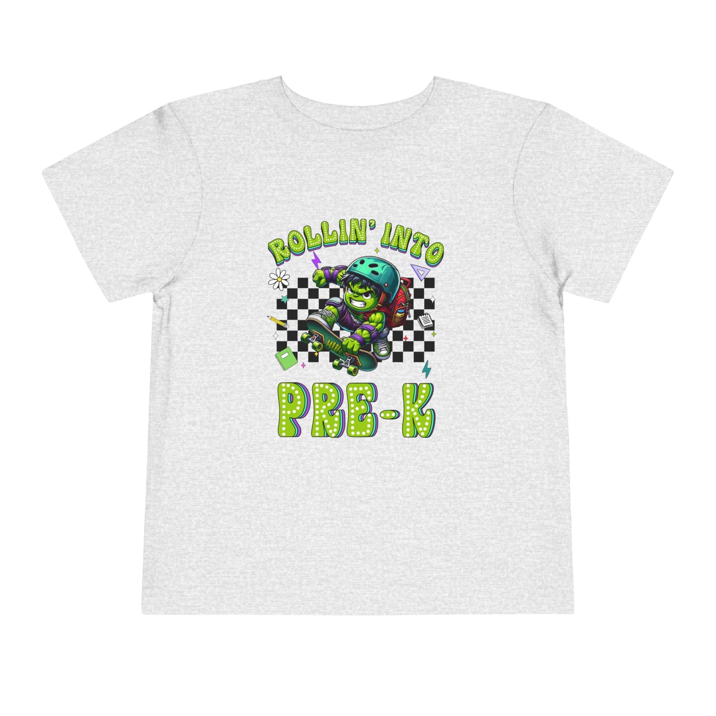 HULK - Rollin' Into Pre_K Toddler Short Sleeve Tee