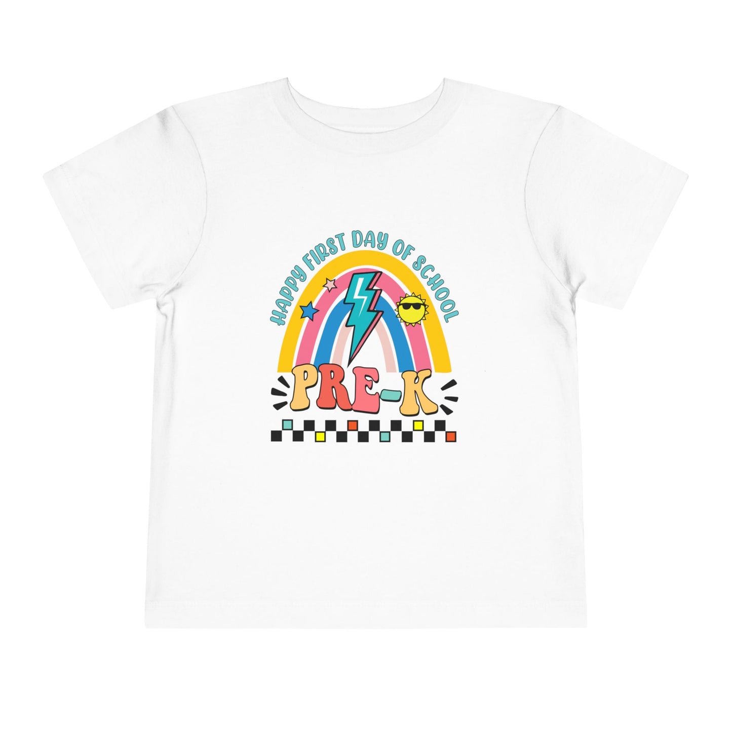 Happy First Day of School - Pre-K Toddler Short Sleeve Tee