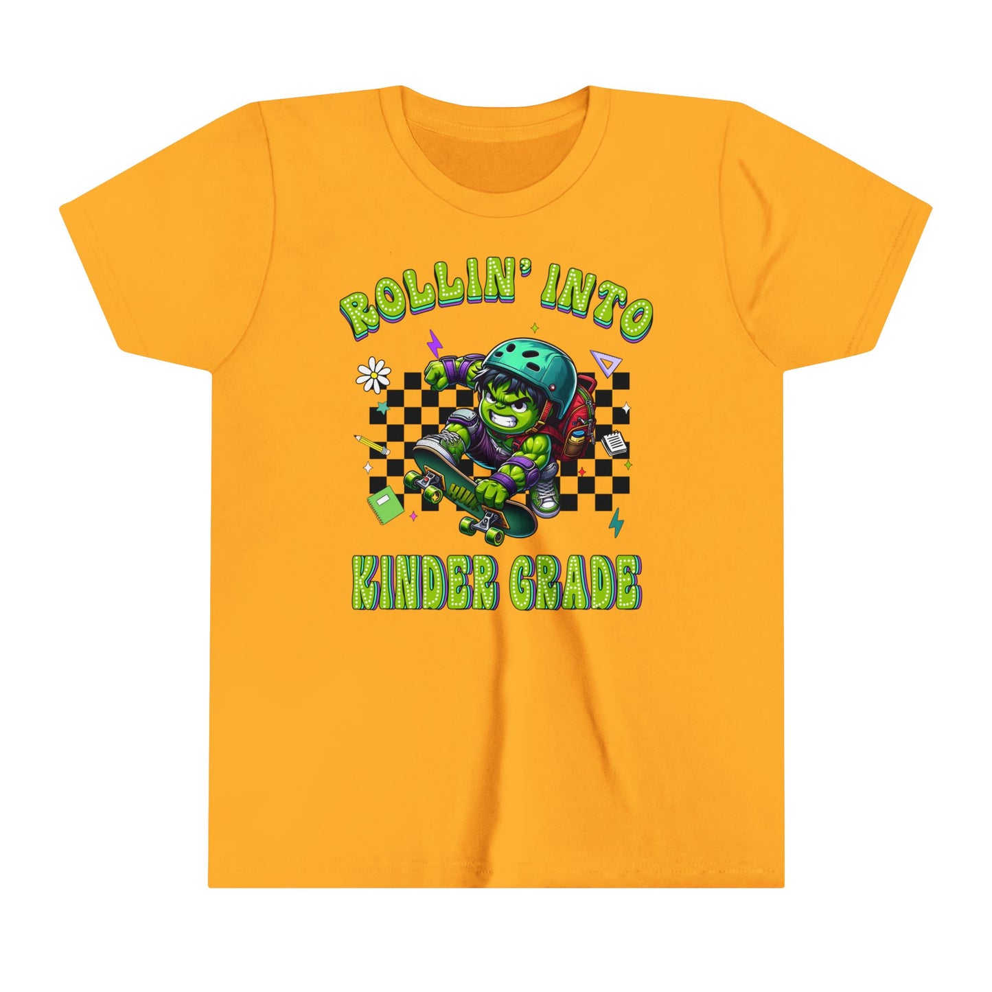 HULK - Rollin' Into Kinder Grade Youth Short Sleeve Tee