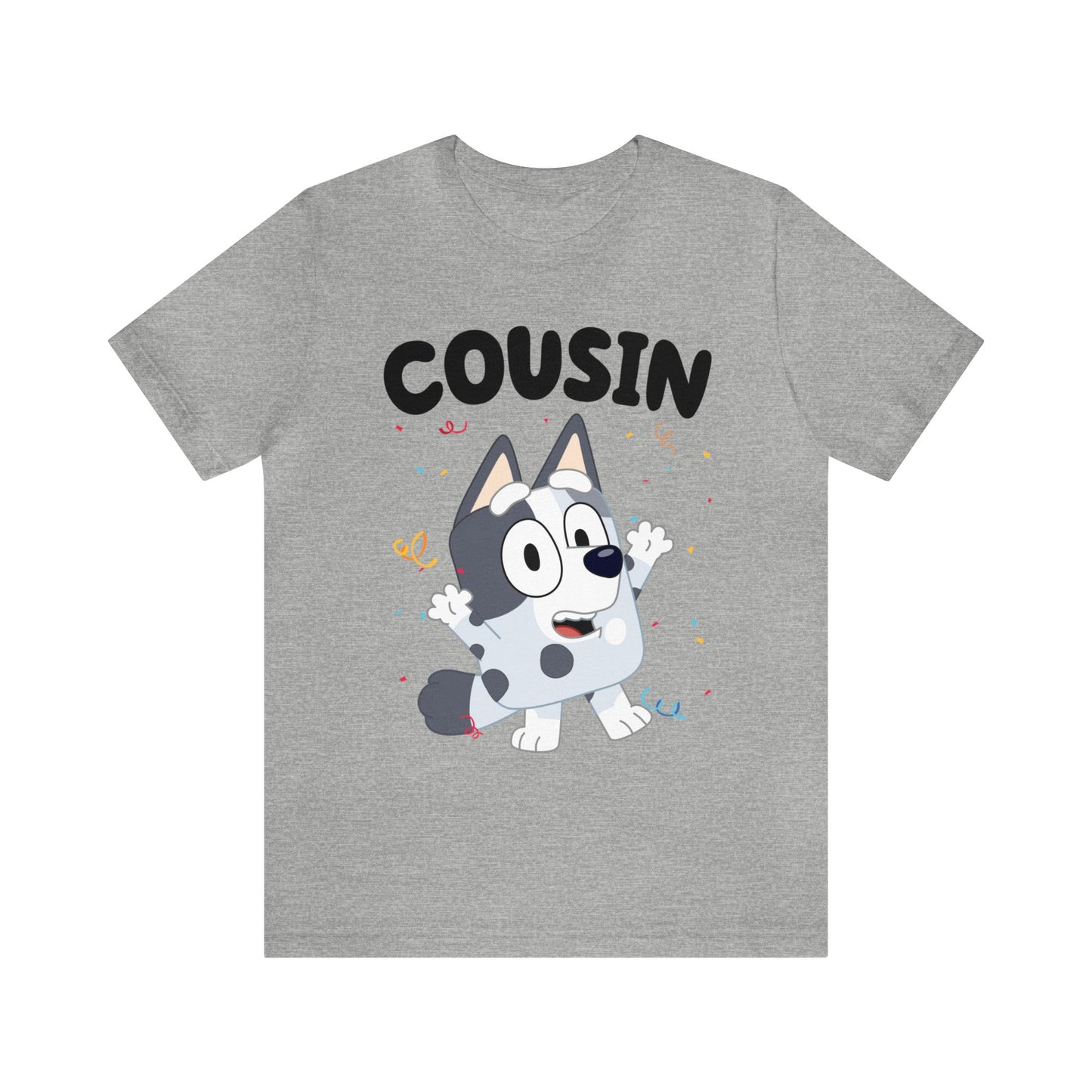 Cousin Muffin Bluey Birthday short sleeve Tshirt