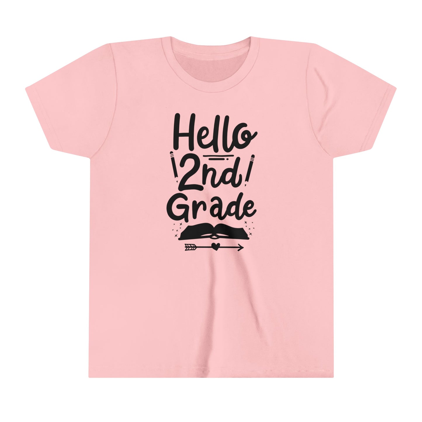 Hello 2nd Grade Youth Short Sleeve Tee