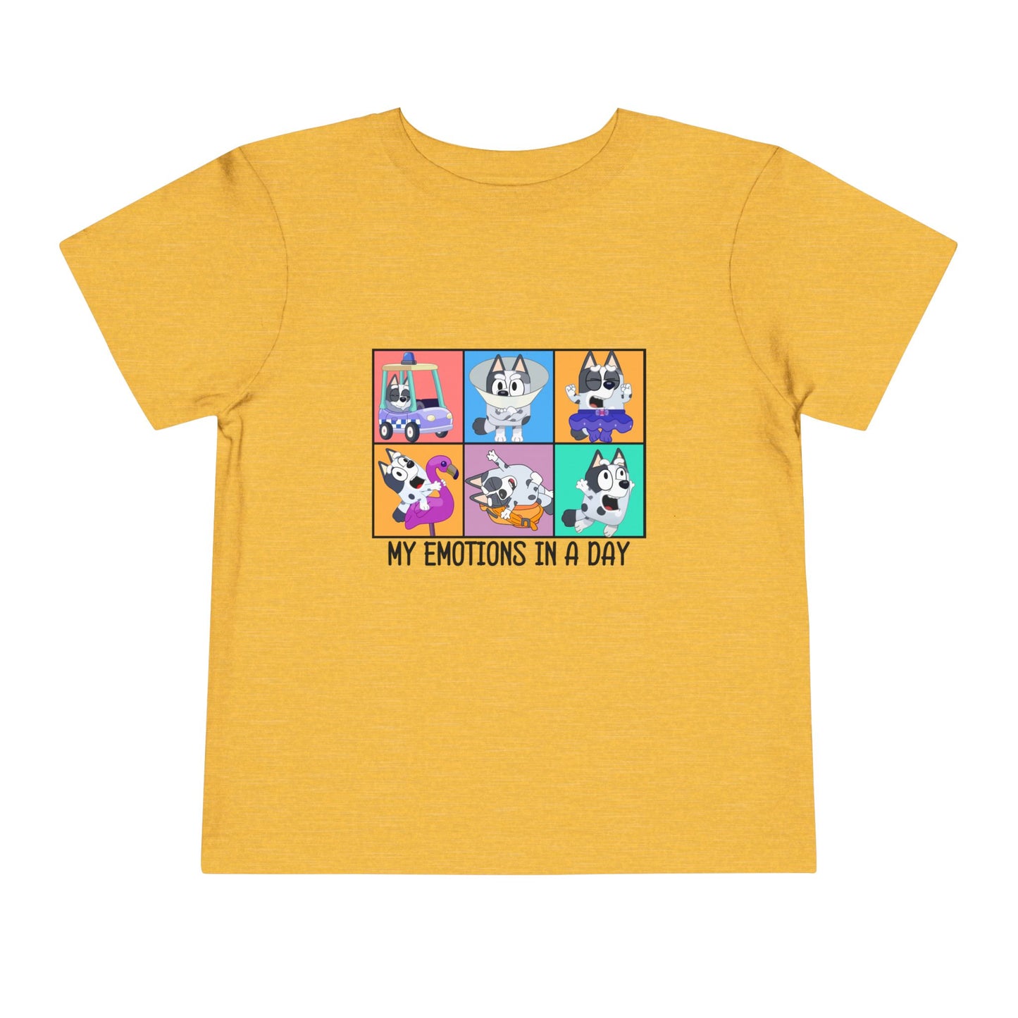 My emotions in a day Toddler Short Sleeve Tee