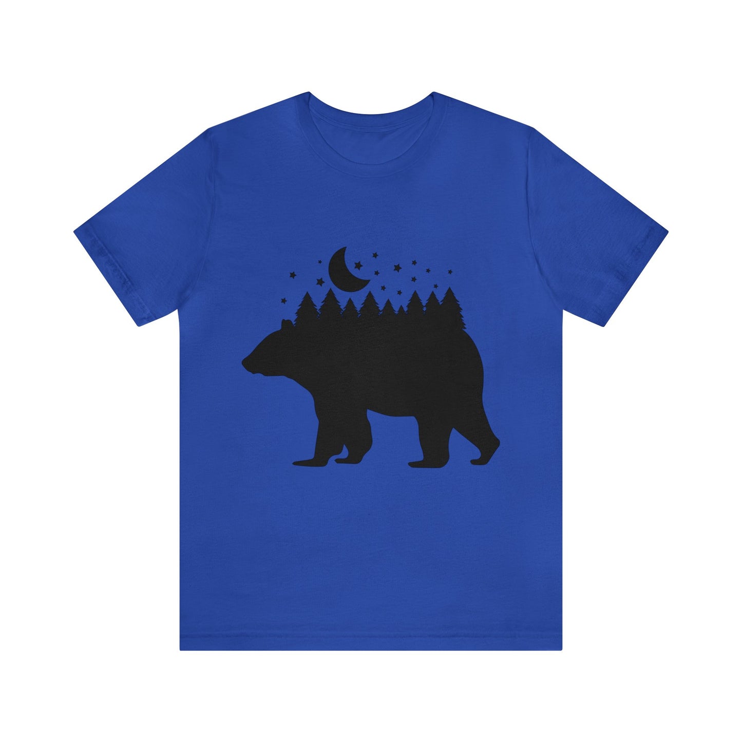 Bear - Forest - Night Sky Short Sleeve Tshirt