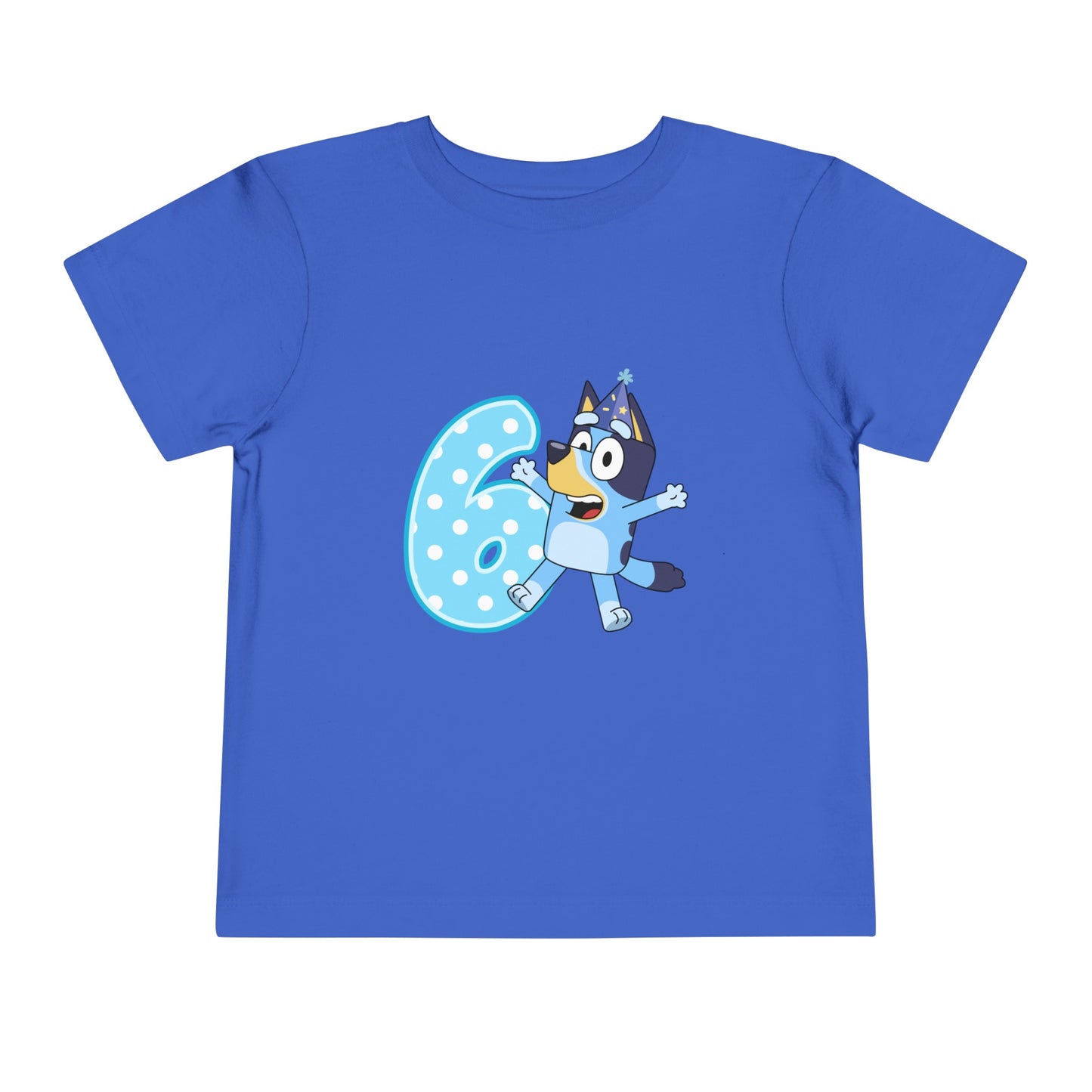 #6 Birthday Toddler Short Sleeve Tee