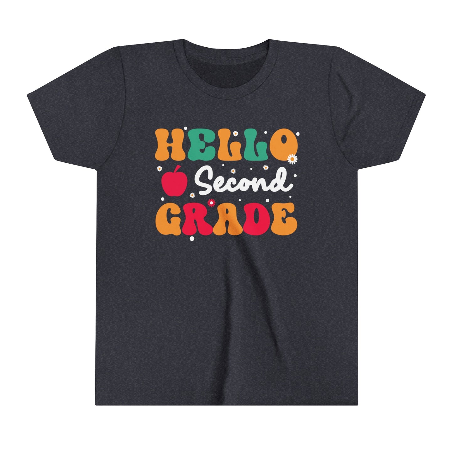 Hello Second Grade Youth Short Sleeve Tee
