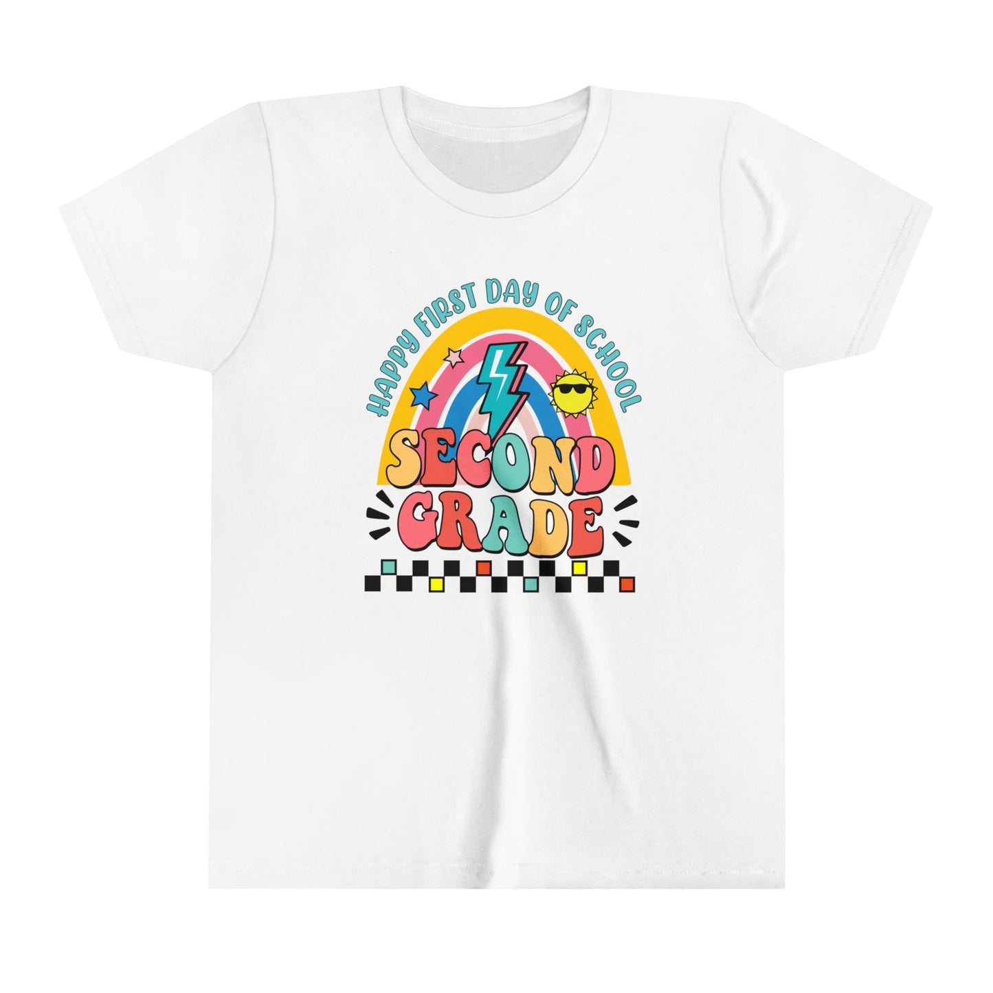 Happy First Day of School - 2nd Grade Youth Short Sleeve Tee