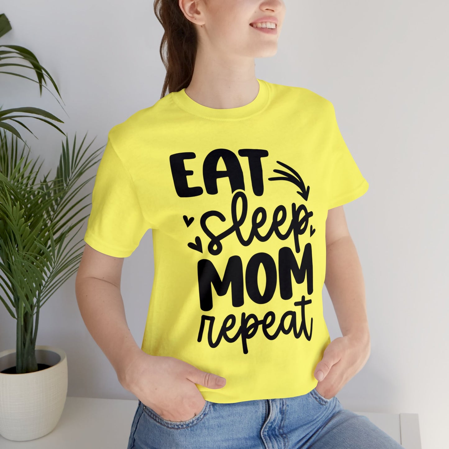 Eat, Sleep, Mom, Repeat short sleeve tshirt
