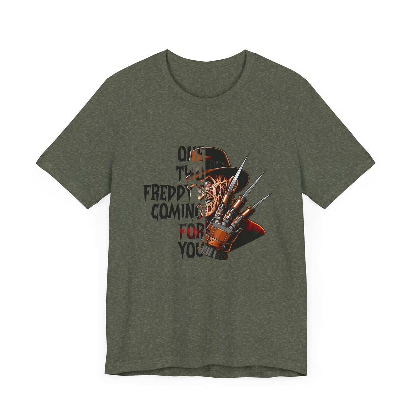 One, Two Freddy's Coming for you Jersey Short Sleeve Tee