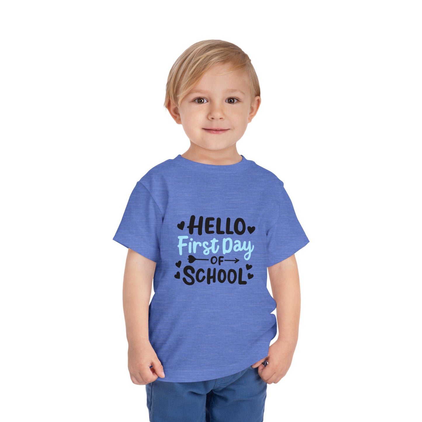 Hello First Day School Toddler Short Sleeve Tee