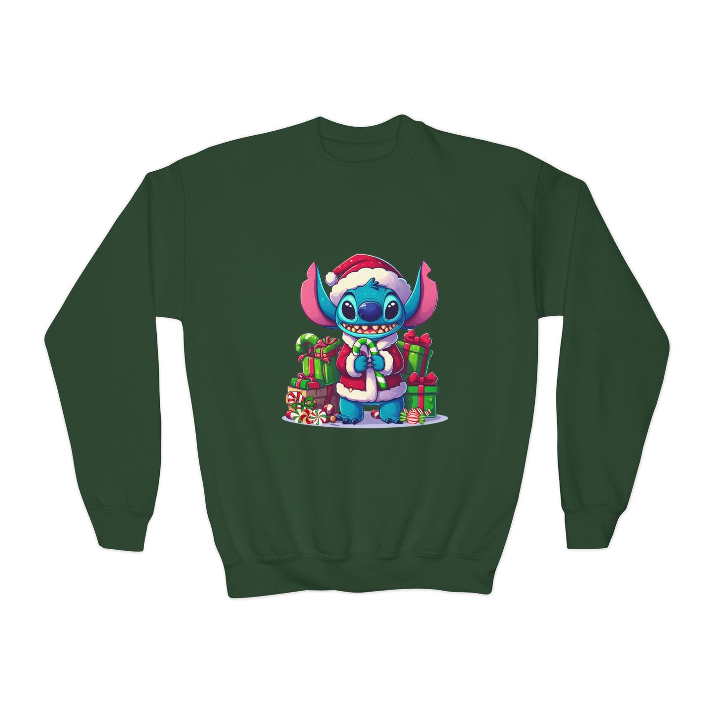Christmas-Stitch Youth Crewneck Sweatshirt