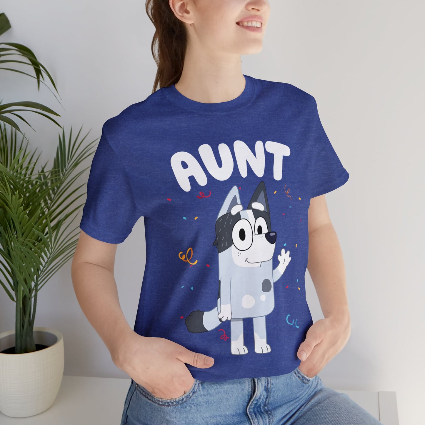 Aunt Bluey Birthday short sleeve Tshirt