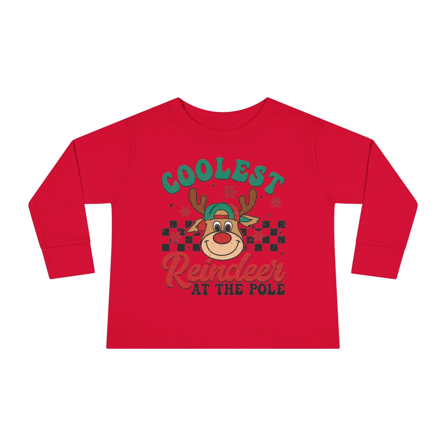 Coolest Reindeer at the Pole Toddler Long Sleeve Tee