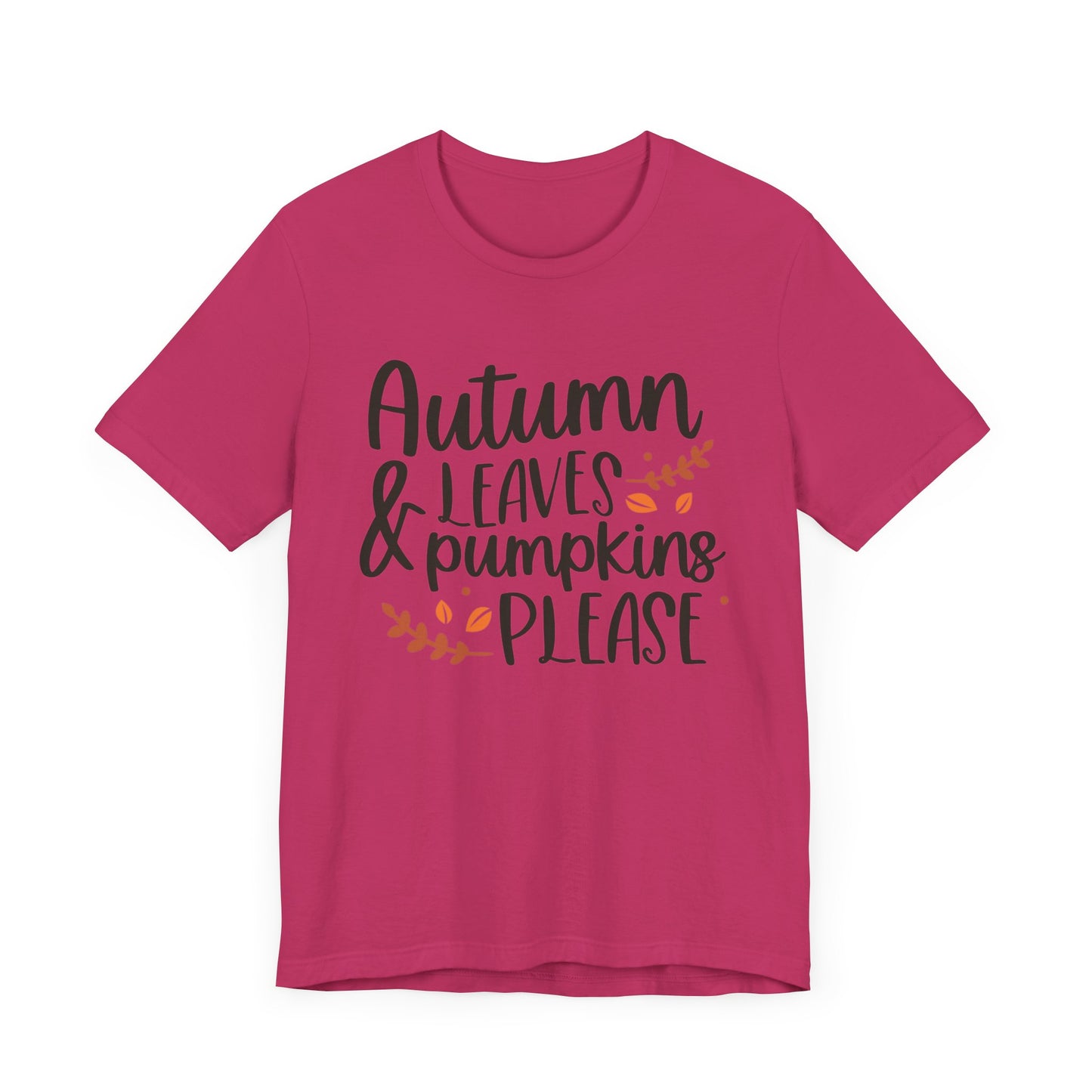 Autumn Leaves & Pumpkins Please Jersey Short Sleeve Tee