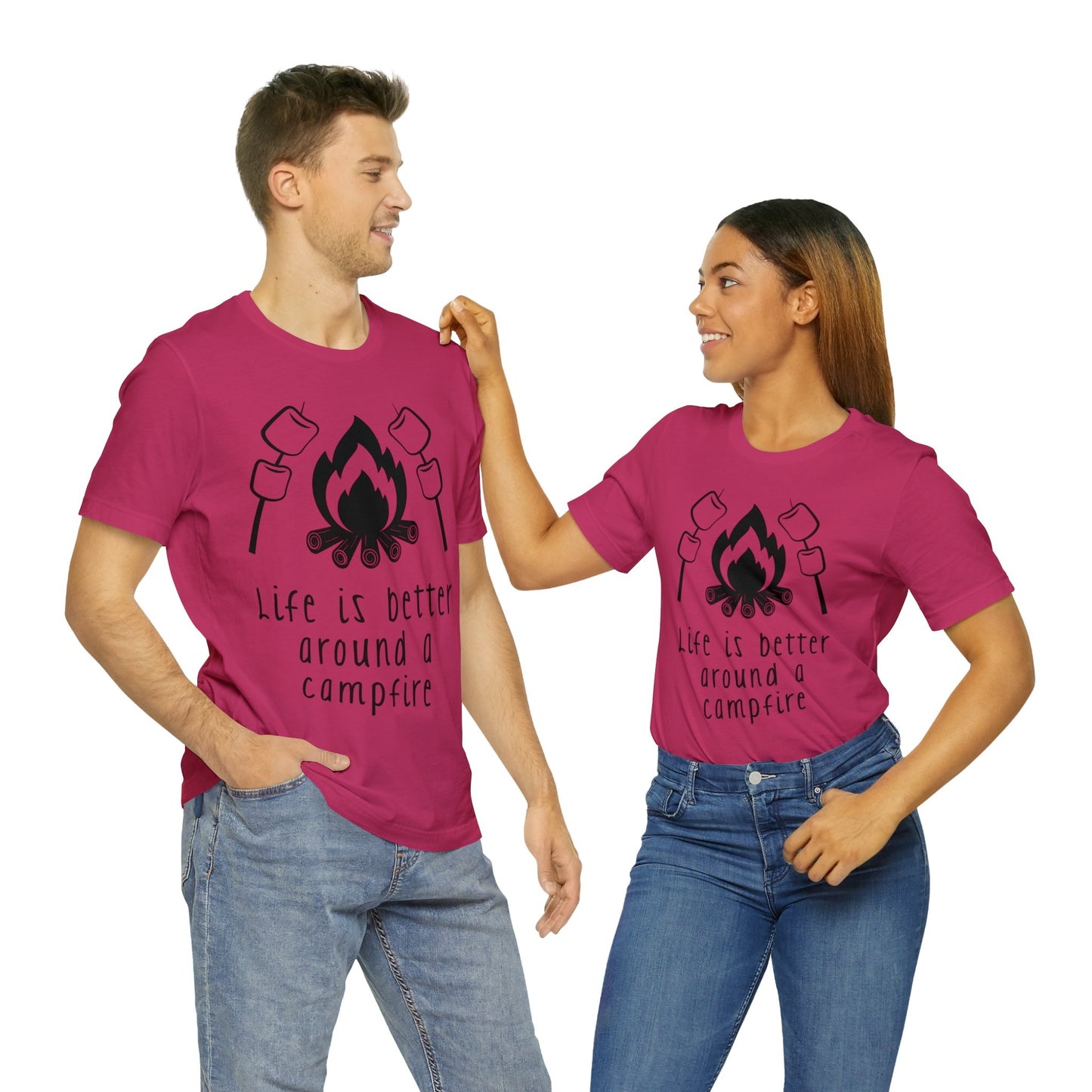 Life is Better around a Campfire Short Sleeve Tshirt