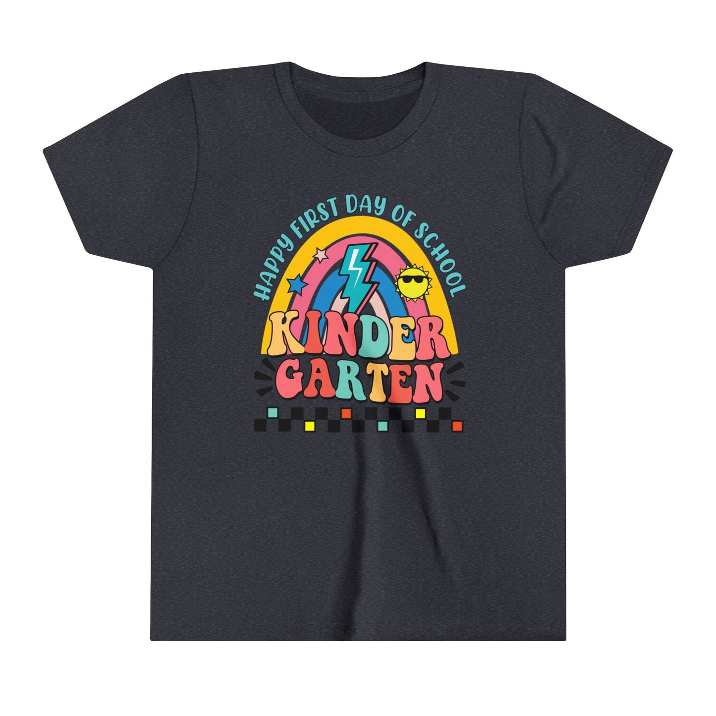 Happy First Day of School - Kindergarten Youth Short Sleeve Tee