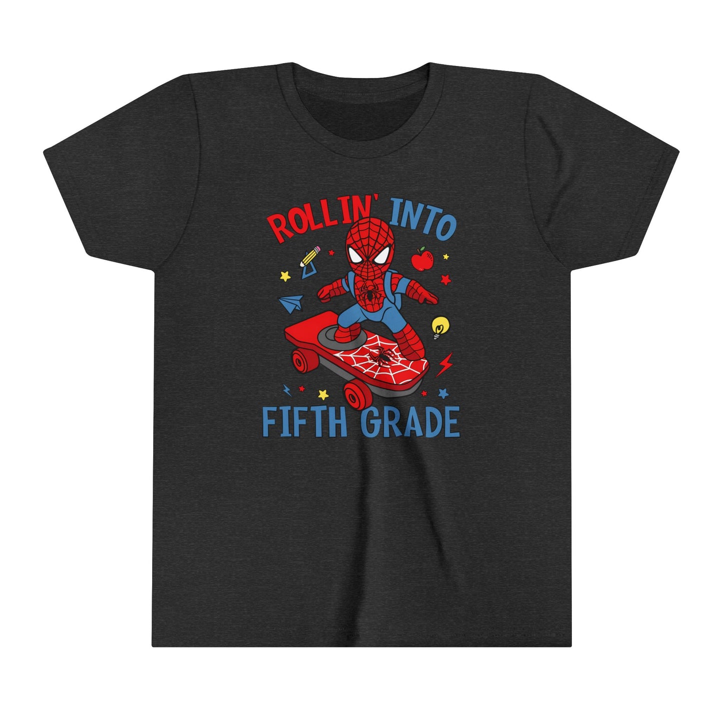Rollin' Into 5th Grade Youth Short Sleeve Tee
