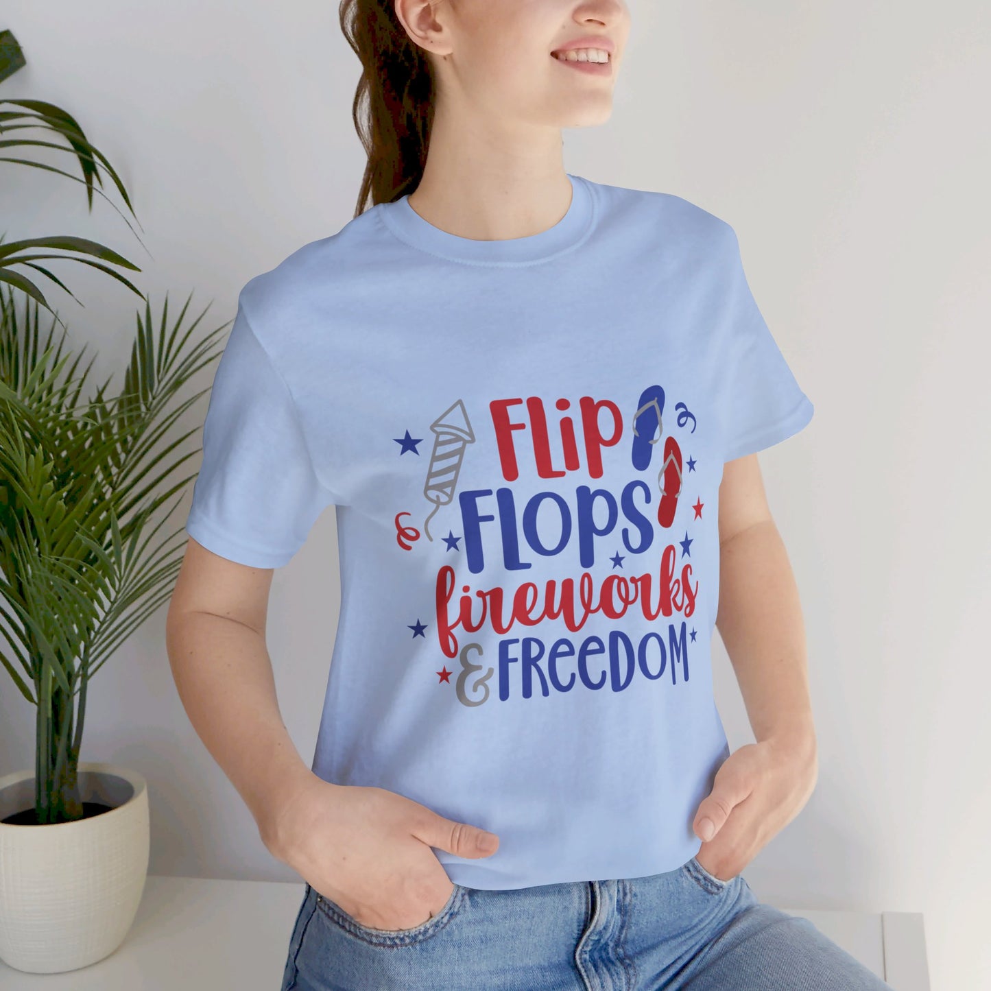 Flip Flops & Fireworks Jersey Short Sleeve Tee