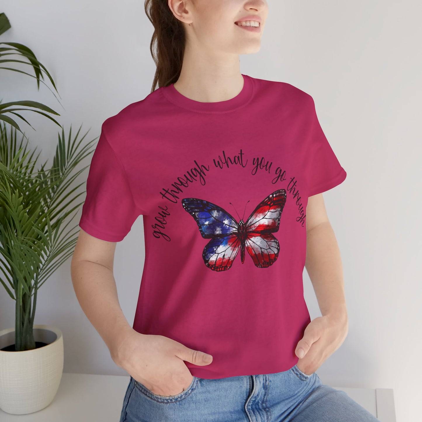 Grow Through What You Go Through Jersey Short Sleeve Tee