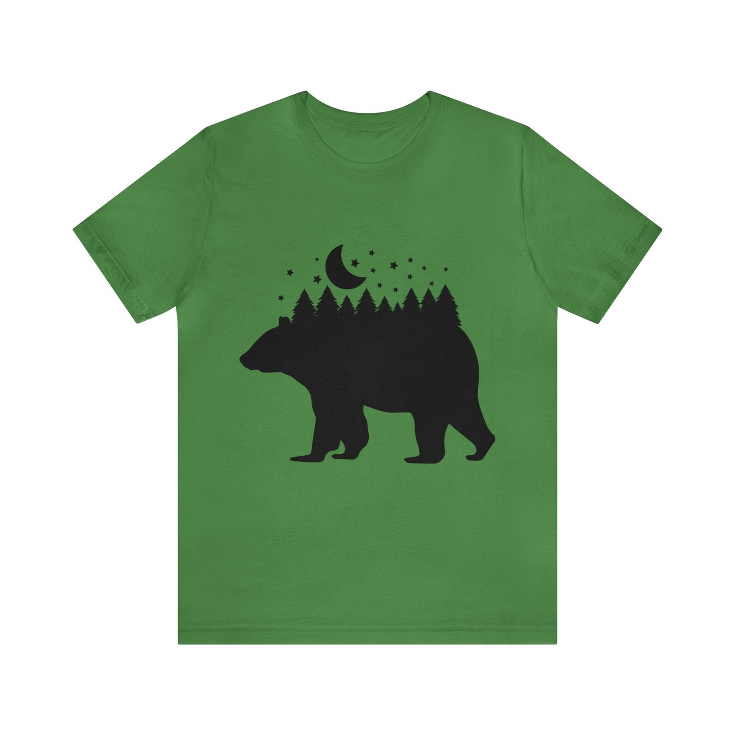 Bear - Forest - Night Sky Short Sleeve Tshirt