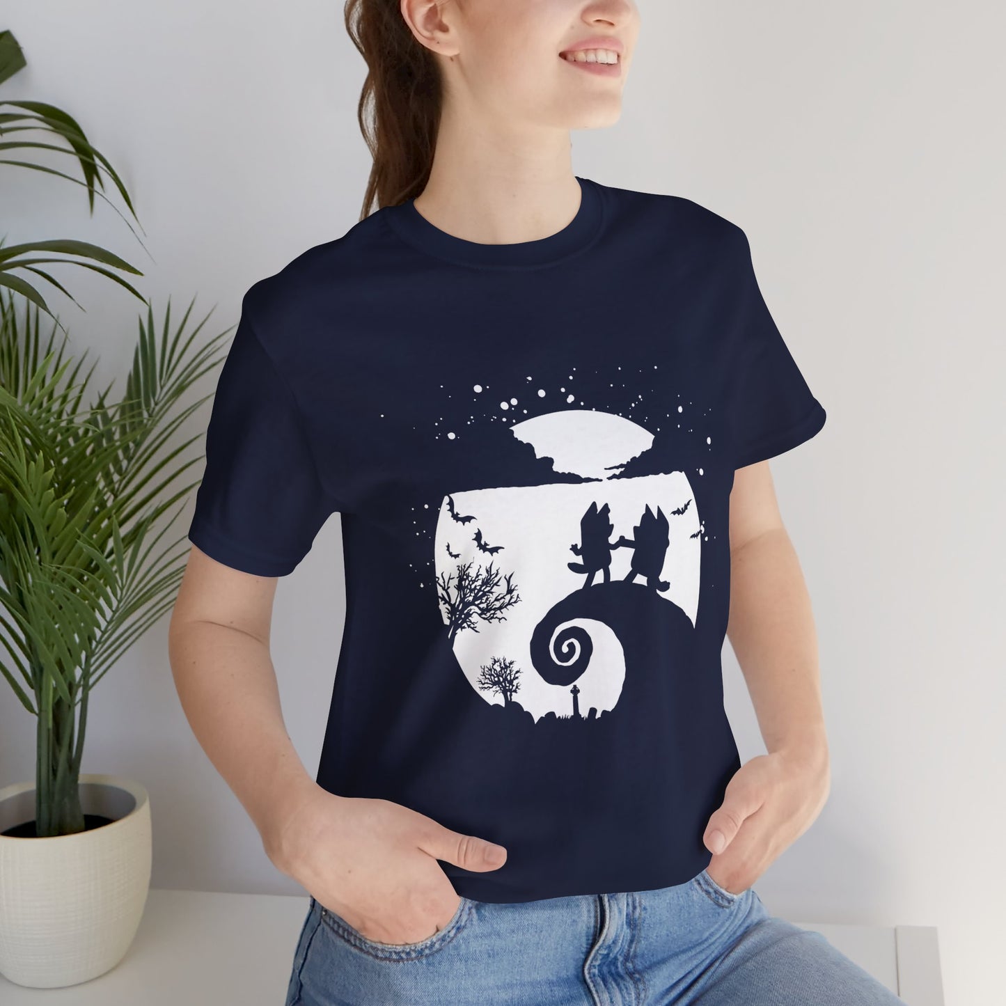 Bluey Nightmare Before Chistmas Jersey Short Sleeve Tee