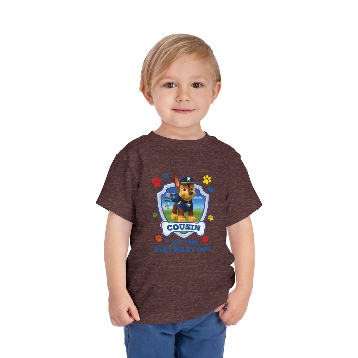 Cousin of the Birthday Boy Toddler Short Sleeve Tee