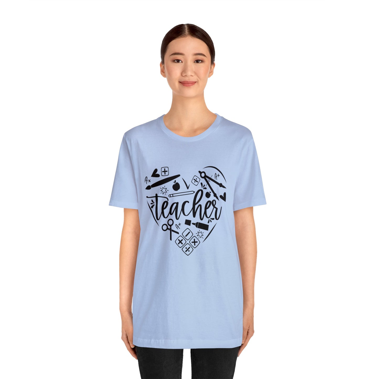 Teacher heart Short sleeve Tshirt