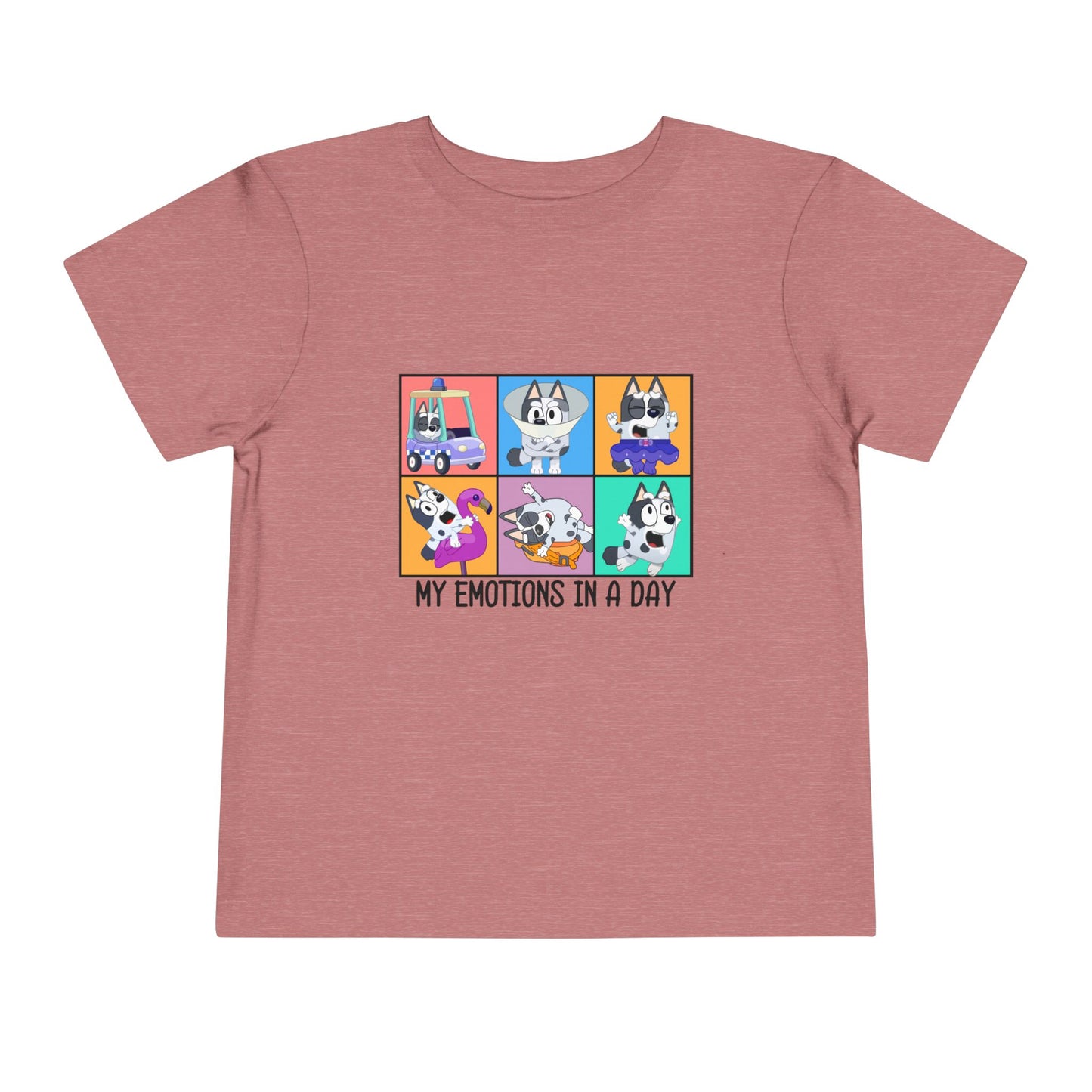My emotions in a day Toddler Short Sleeve Tee