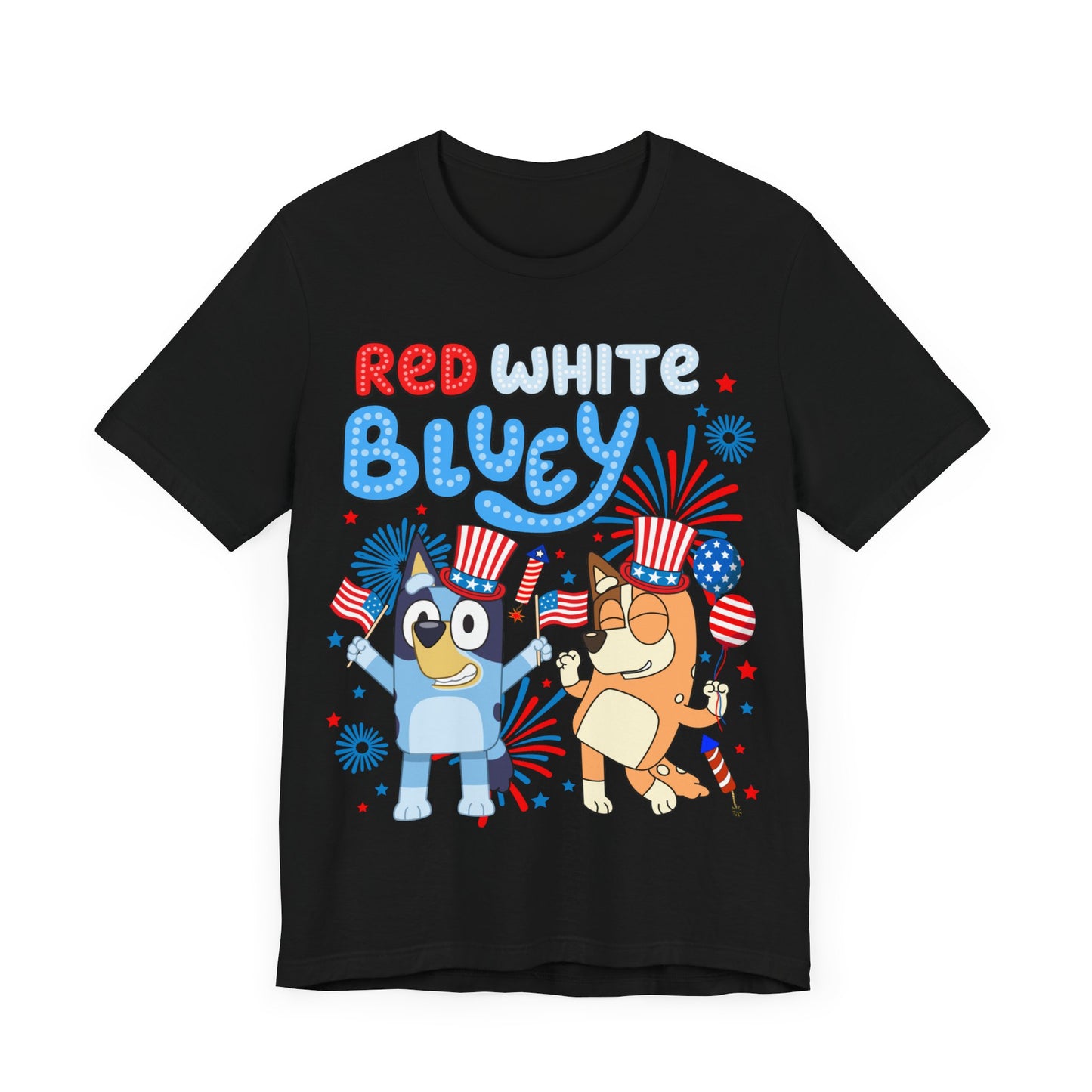 Red, White & Bluey Jersey Short Sleeve Tee