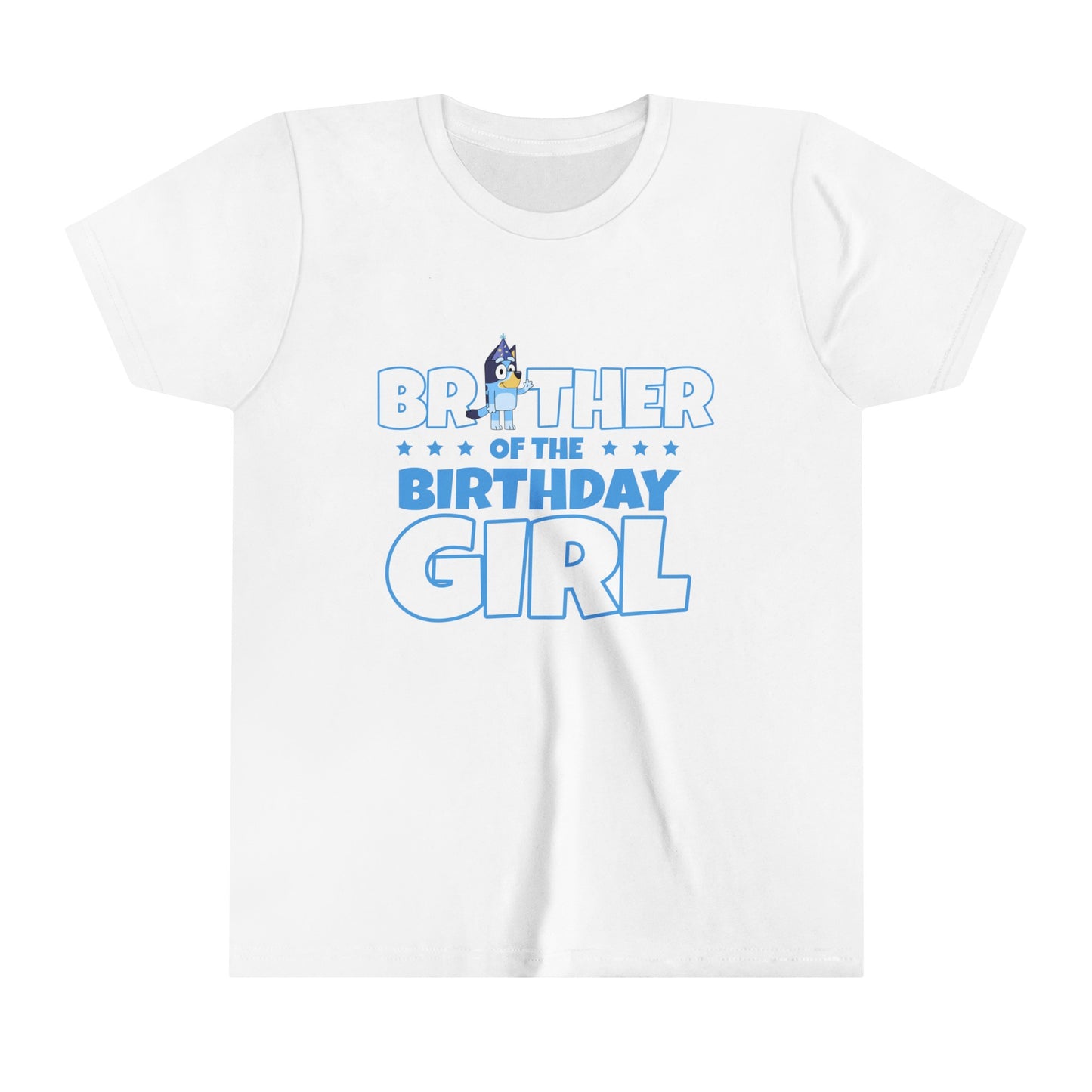 Bluey Brother of the birthday girl Short sleeve youth Tshirt