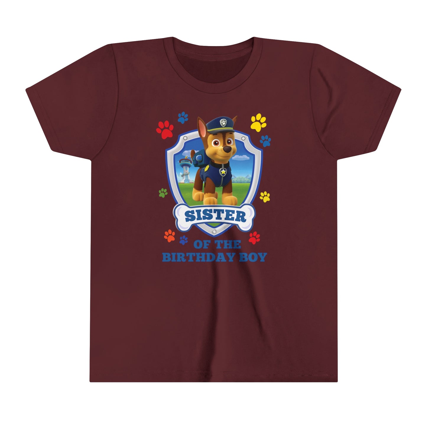 Sister of the Birthday Boy Youth Short Sleeve Tee