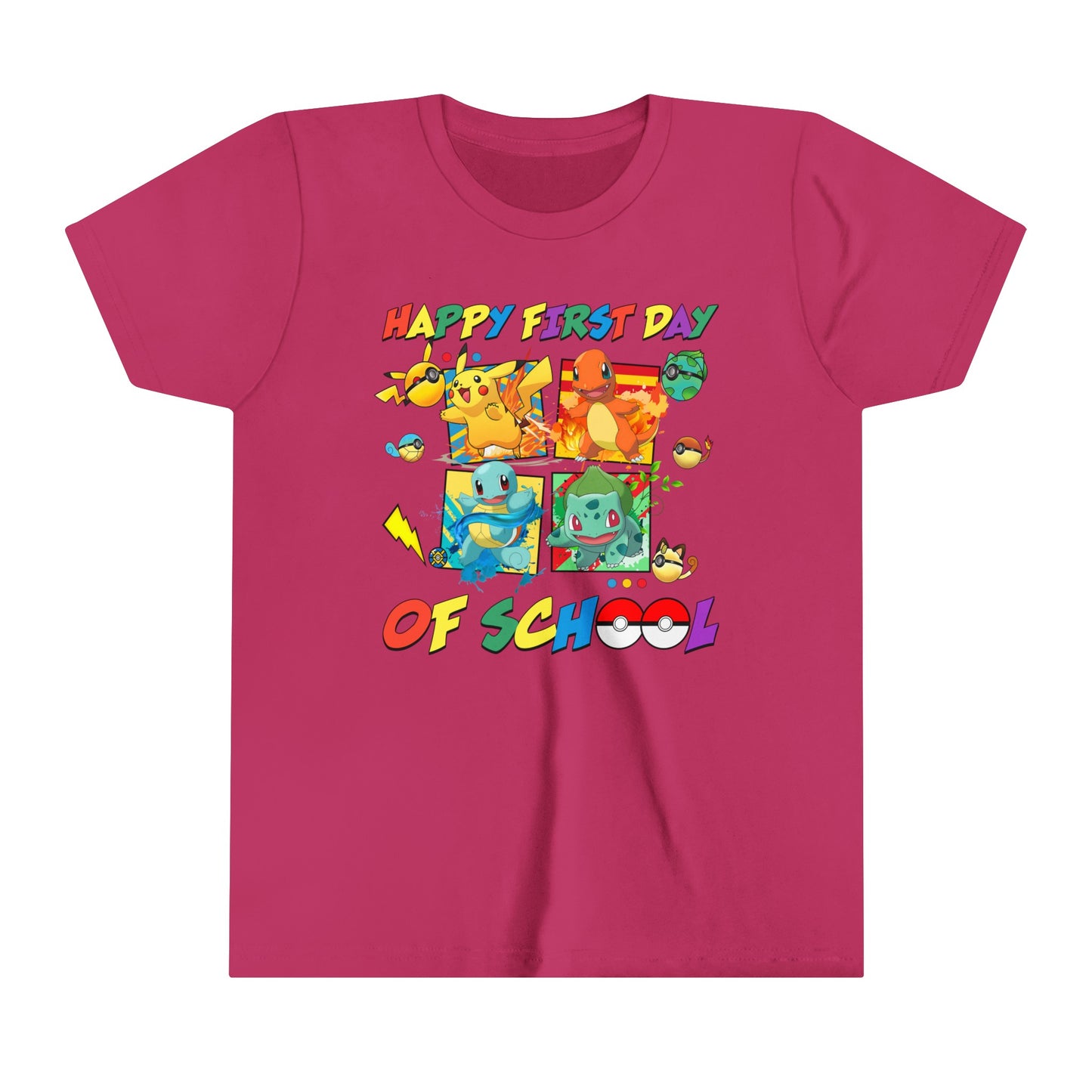 Happy First Day of School Youth Short Sleeve Tee