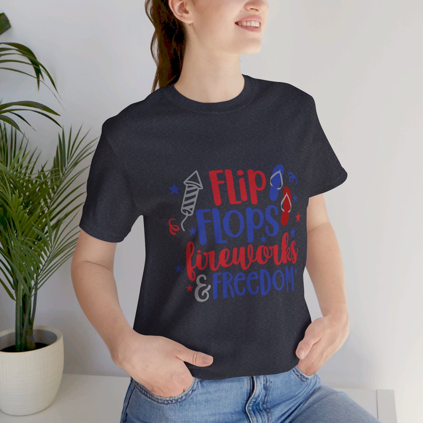 Flip Flops & Fireworks Jersey Short Sleeve Tee