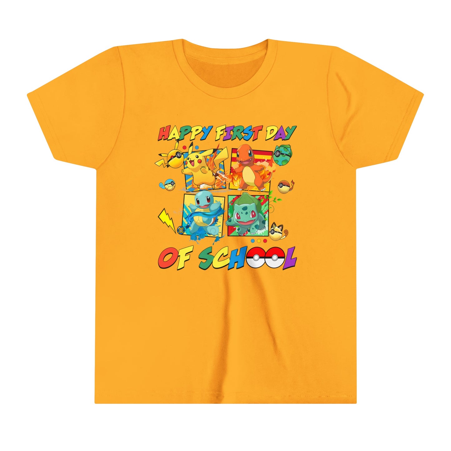 Happy First Day of School Youth Short Sleeve Tee