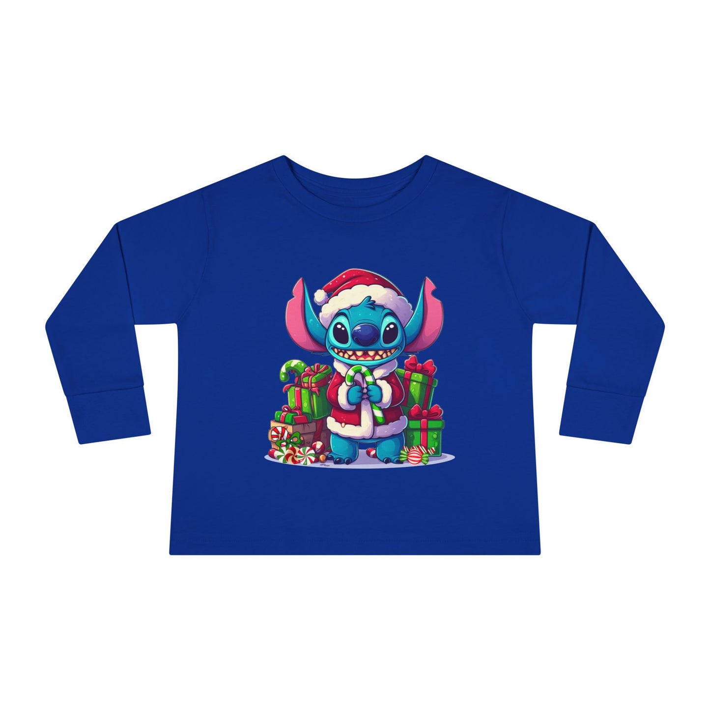Christmas-Stitch Toddler Long Sleeve Tee