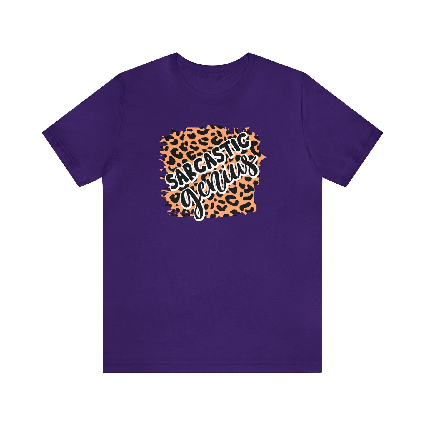 Sarcastic Genius leopard print short sleeve Tshirt