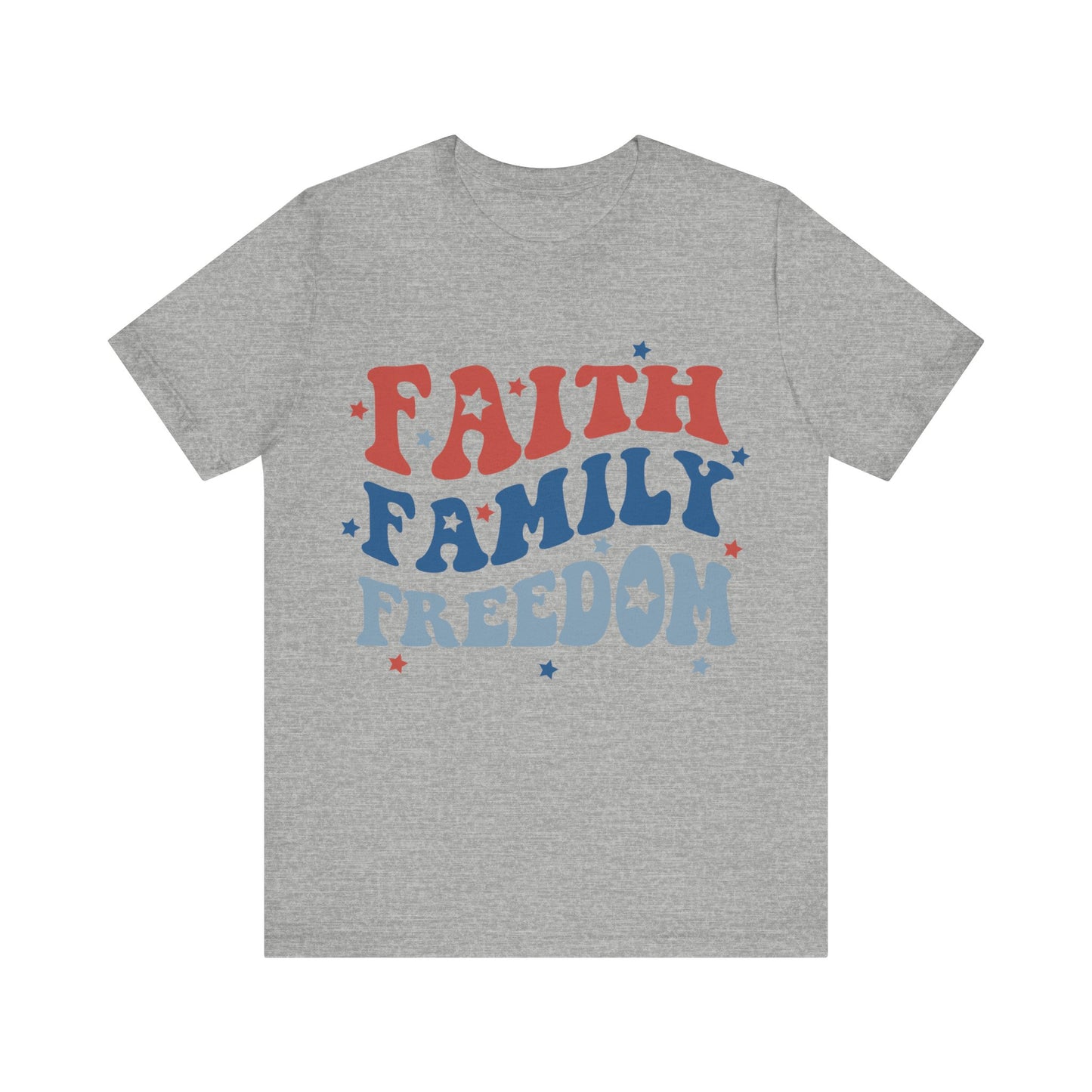 FAITH FAMILY FREEDOM Jersey Short Sleeve Tee