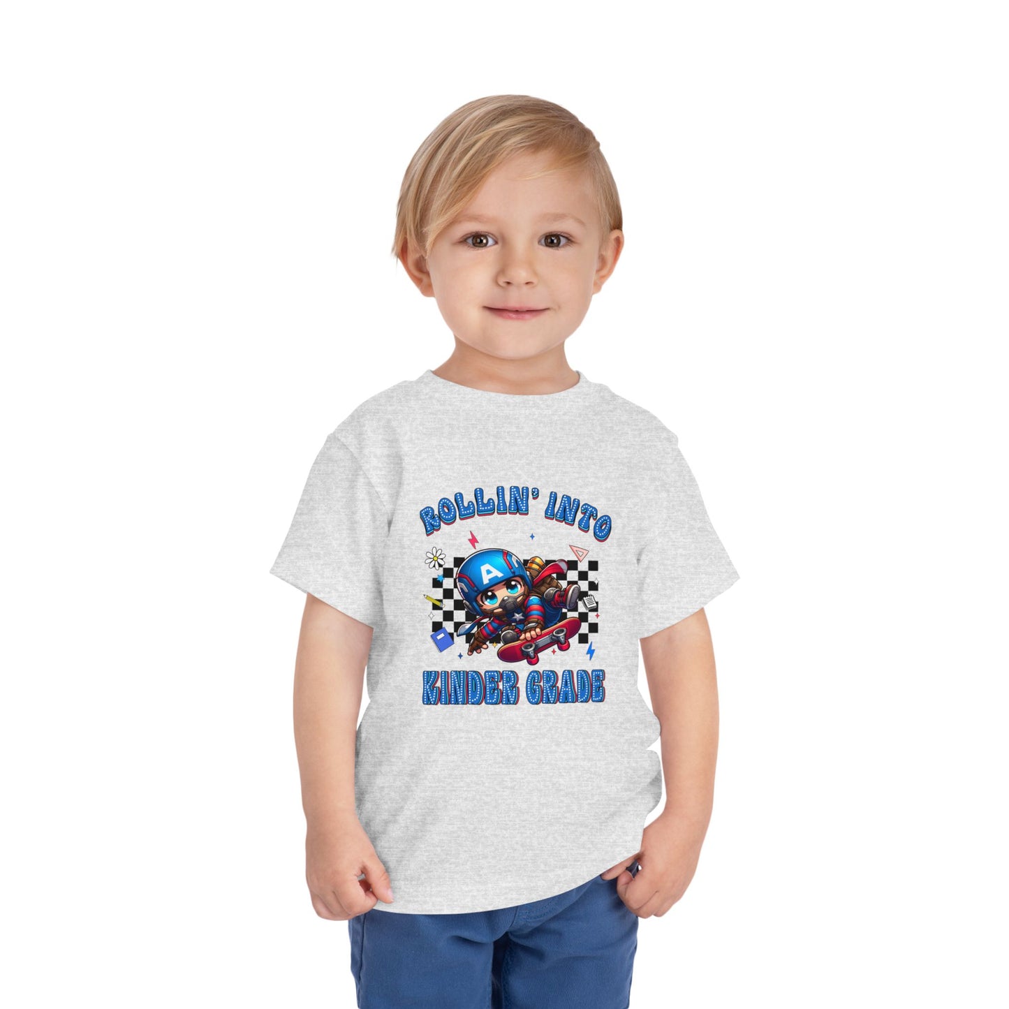 CAPTAIN AMERICA - Rollin' Into Kinder Grade Toddler Short Sleeve Tee