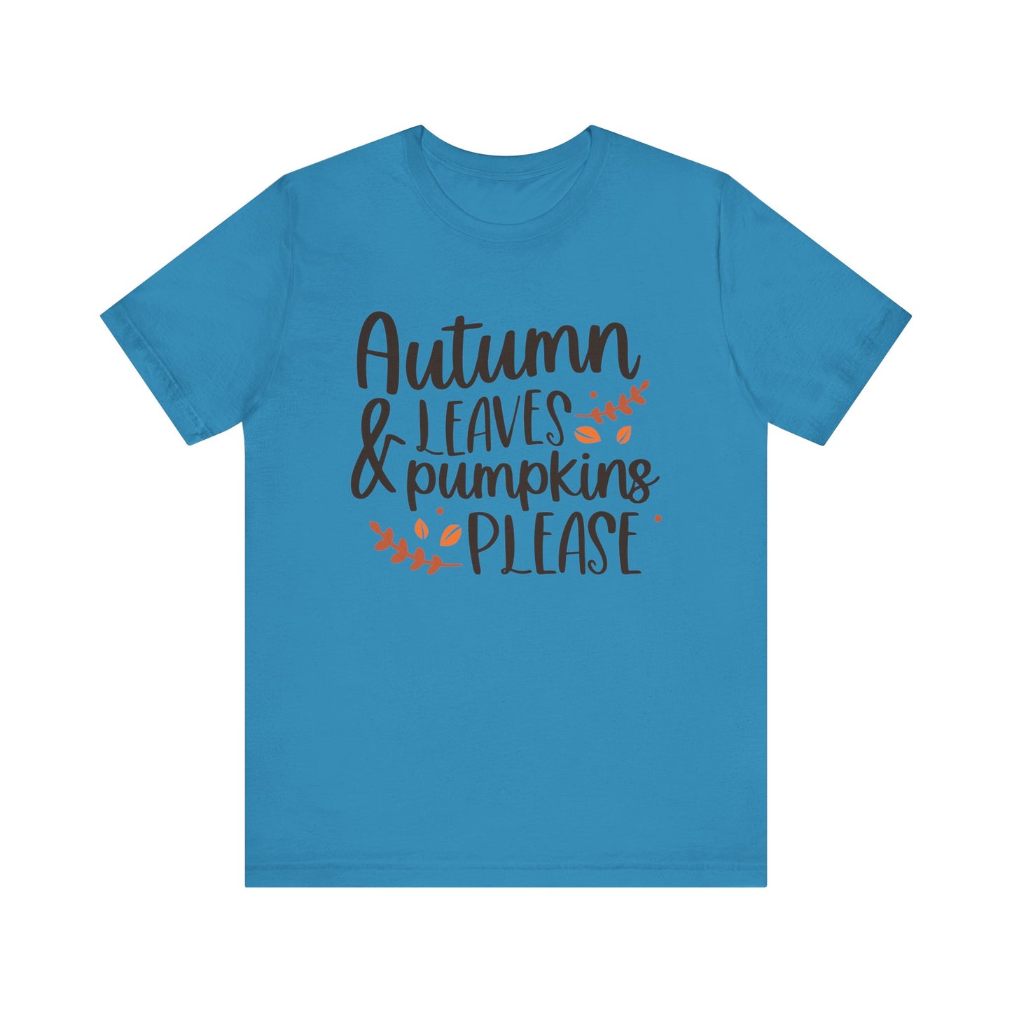 Autumn Leaves & Pumpkins Please Jersey Short Sleeve Tee