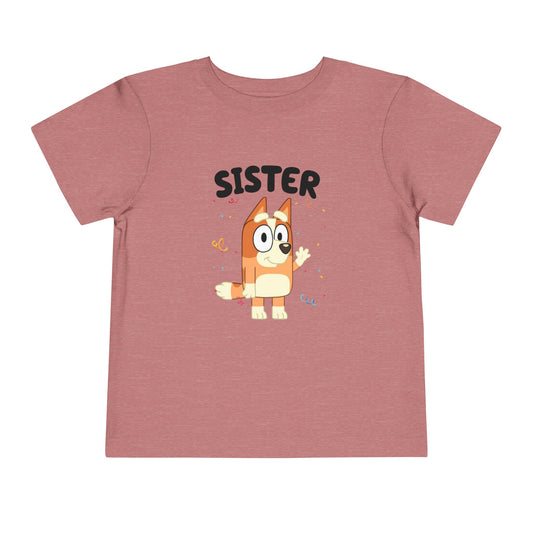Sister Birthday Toddler Short Sleeve Tee