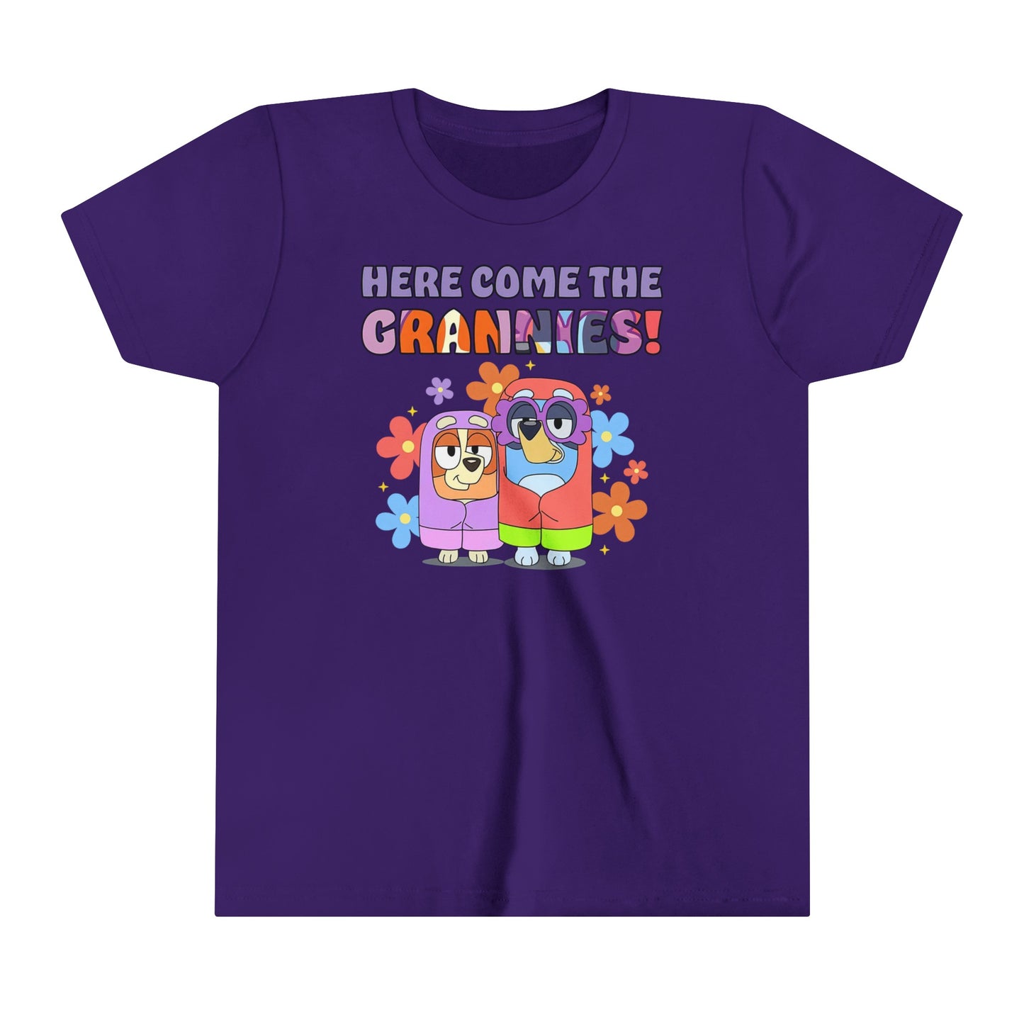 Here Come the Grannies Youth Short Sleeve Tshirt