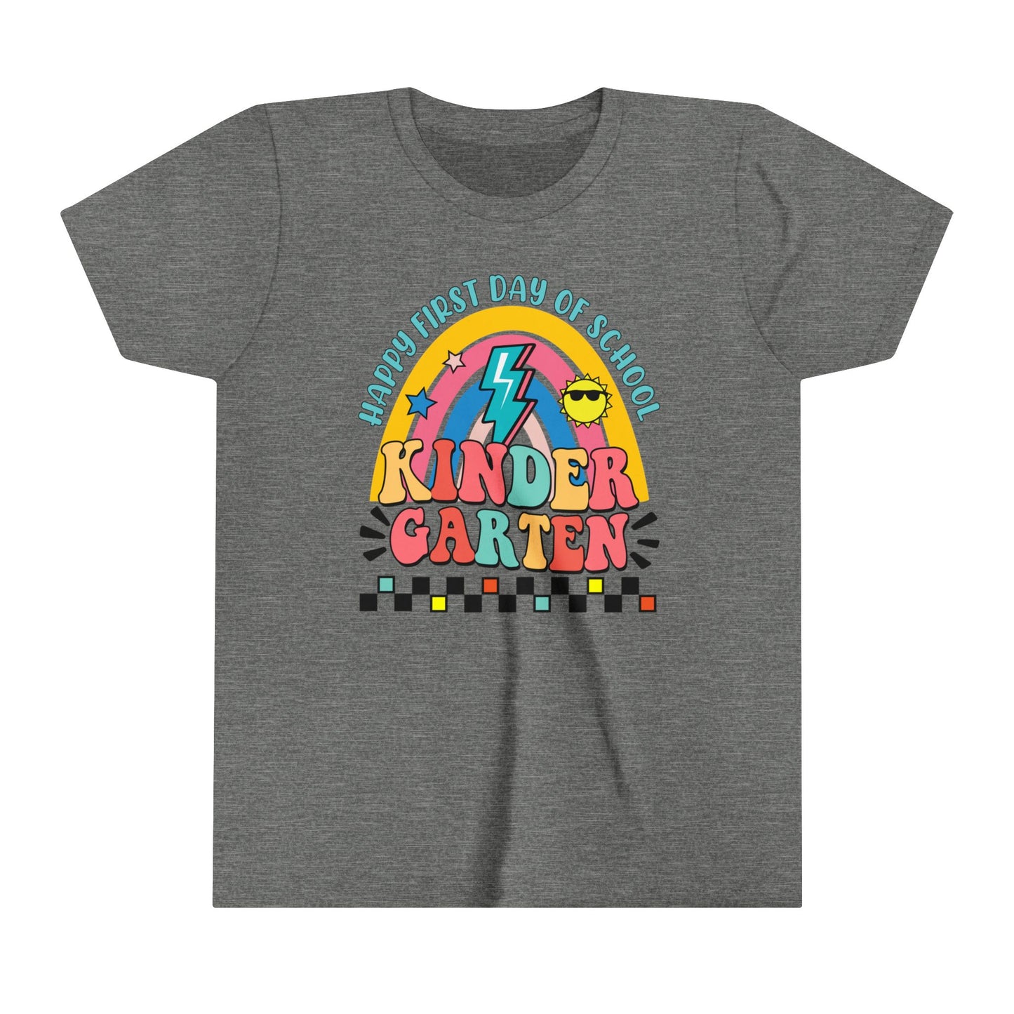 Happy First Day of School - Kindergarten Youth Short Sleeve Tee