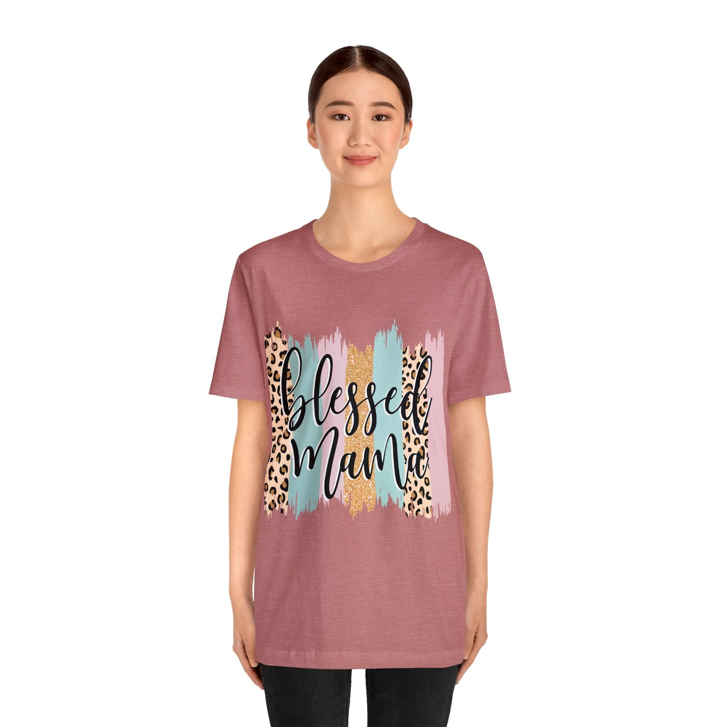 Blessed Mama Leopard short sleeve tshirt