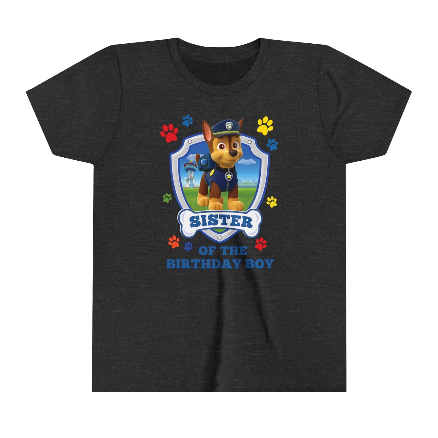 Sister of the Birthday Boy Youth Short Sleeve Tee