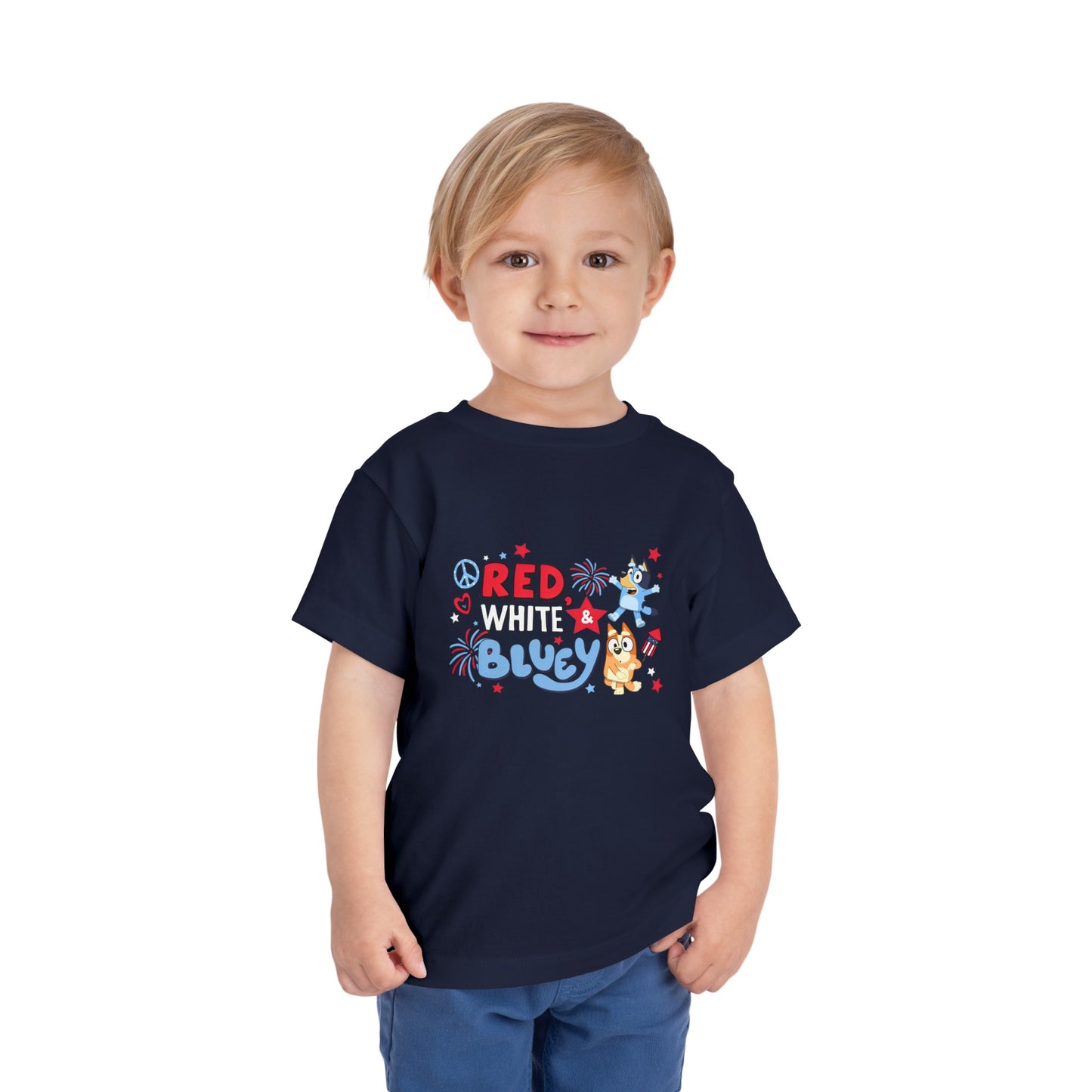 Red, White & Bluey Toddler Short Sleeve Tee