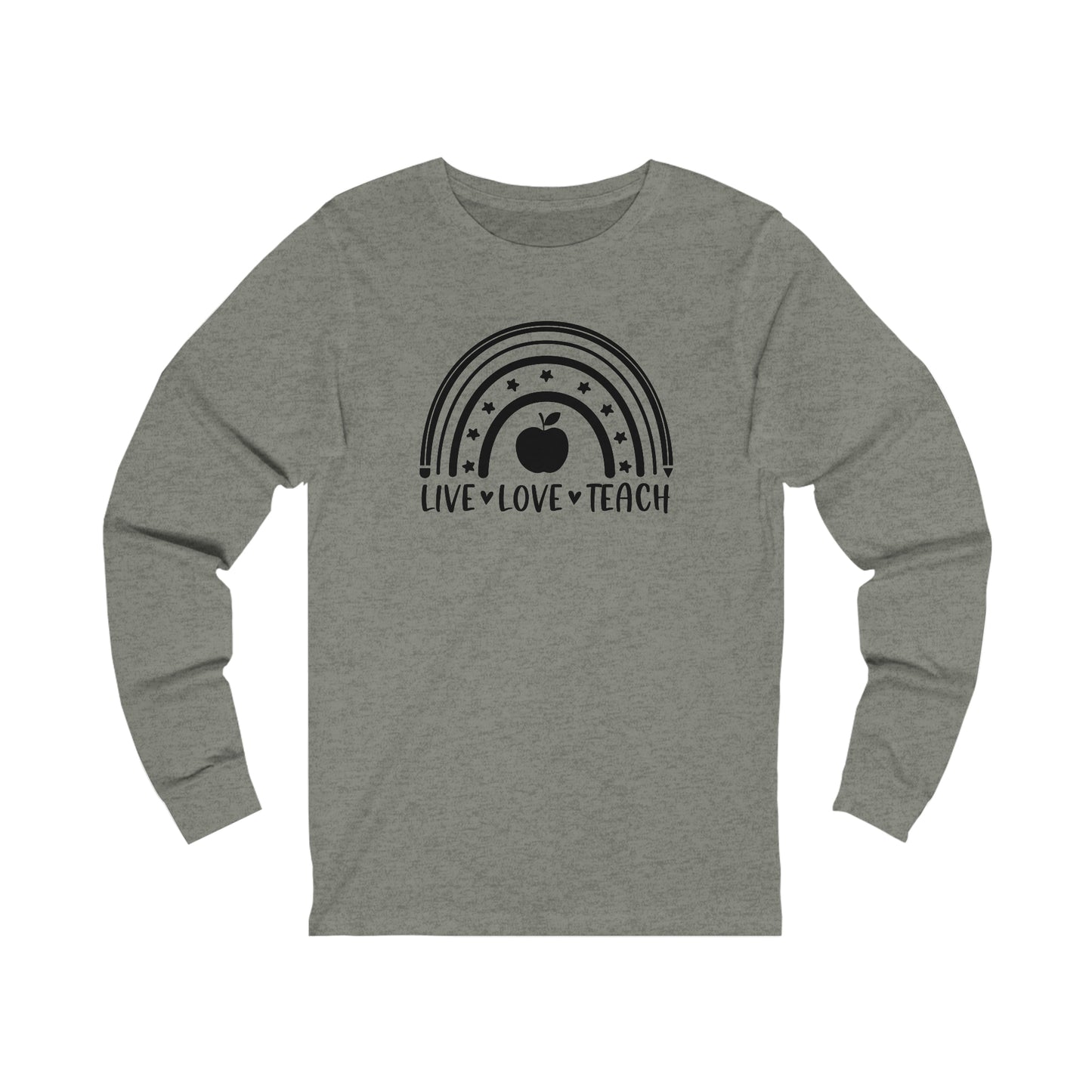 Live Love Teach Rainbow Long sleeve Tshirt