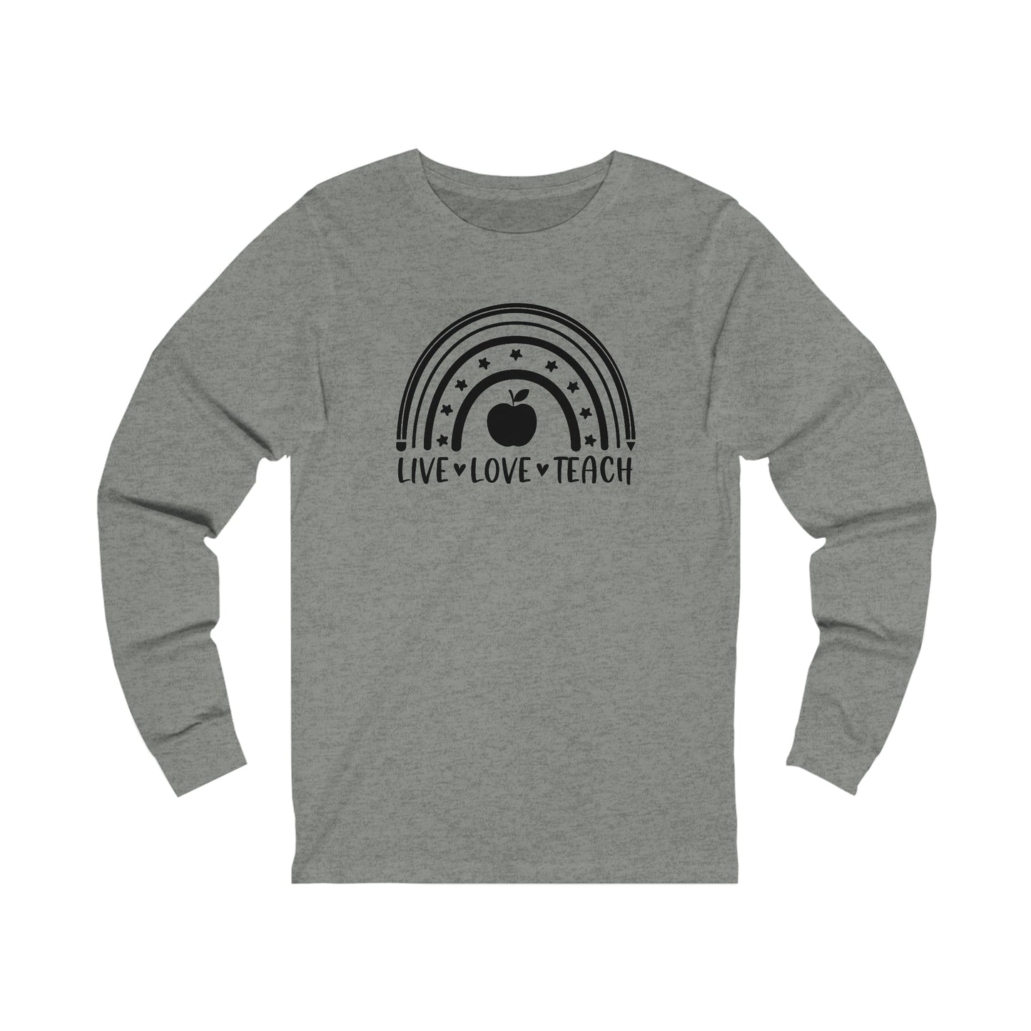 Live Love Teach Rainbow Long sleeve Tshirt