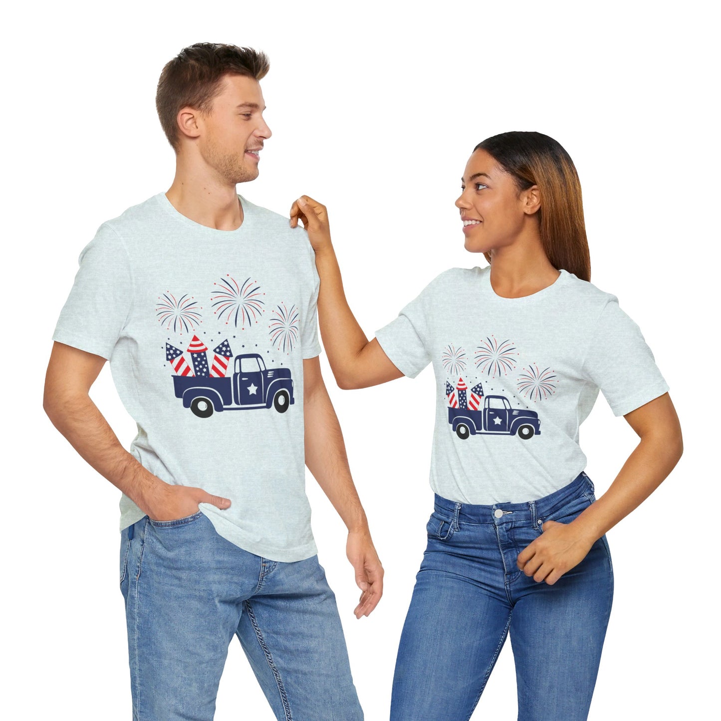 Truck & Fireworks Jersey Short Sleeve Tee