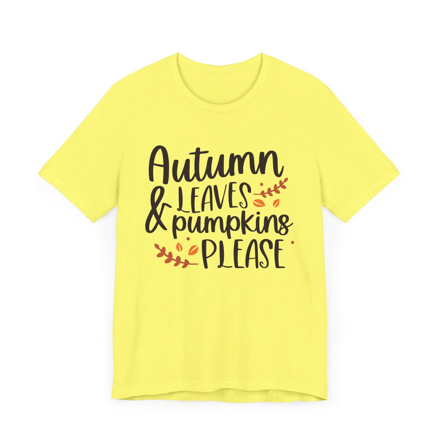 Autumn Leaves & Pumpkins Please Jersey Short Sleeve Tee